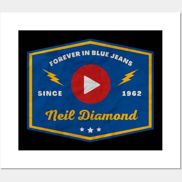 Neil Diamond // Play Button Wall Art by Blue betta